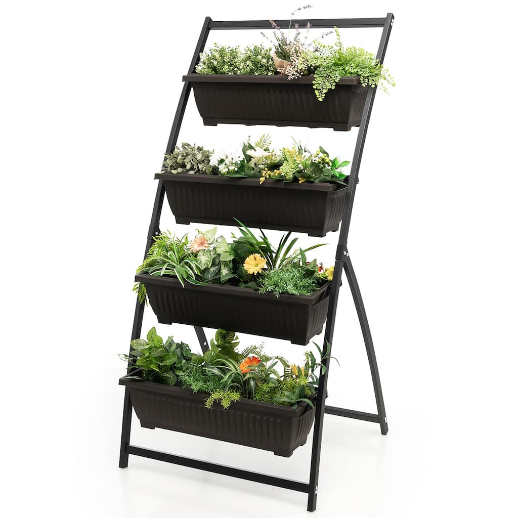 Costway 5 FT 4-Tier Vertical Raised Garden Bed Elevated Planter Box - See Details