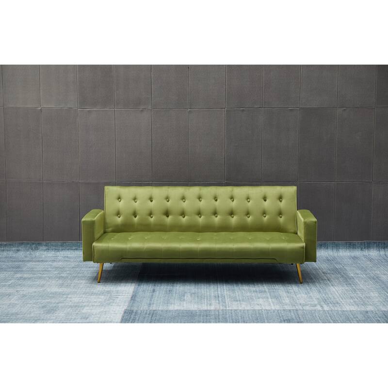 Army Green Solid Wood+MDF Sofa Bed, 75x32x29 inches