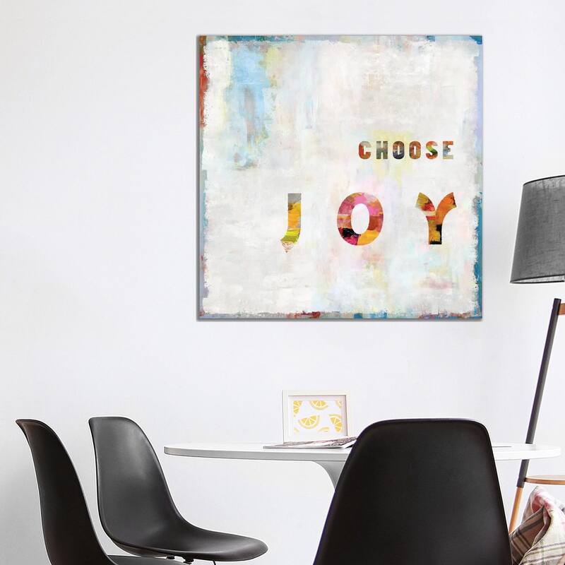 iCanvas "Choose Joy In Color" by Jamie MacDowell Canvas Print - 37x37x1.5
