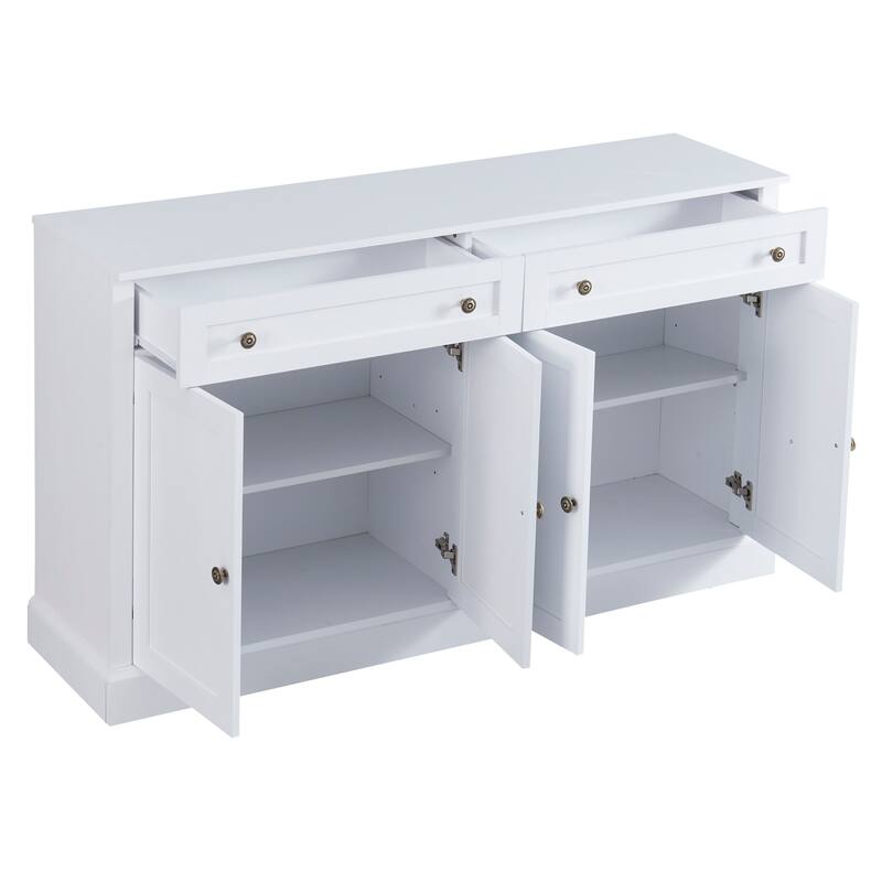 Kitchen Sideboard Storage Buffet Cabinet with 2 Drawers and 4 Doors