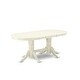 preview thumbnail 3 of 8, East West Furniture Dinette Set- an Oval Dining Table with and Linen Fabric Chairs, Linen White(Seat Type & Pieces Options)