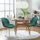 preview thumbnail 1 of 12, Velvet Dining Chairs - Upholstered Leisure Shell Chair - Side Chairs with Golden Leg-set of 2 Green