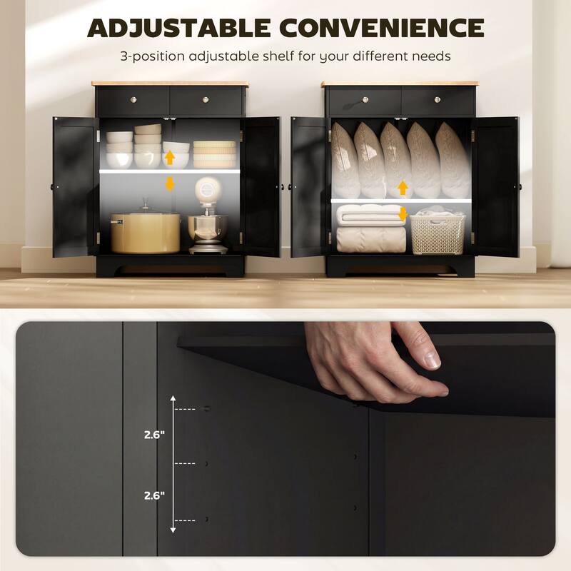 HOMCOM Space-saving Kitchen Buffet Sideboard Pantry