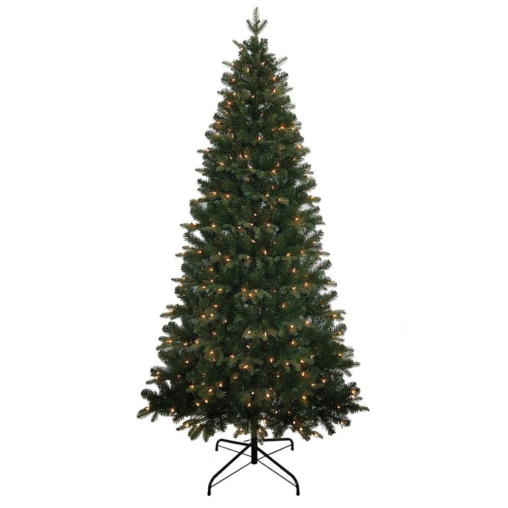 Kurt Adler 7-Foot Pre-Lit Clear Incandescent Studio Spruce Tree
