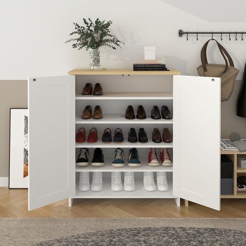 Argos shoe best sale cabinet walnut