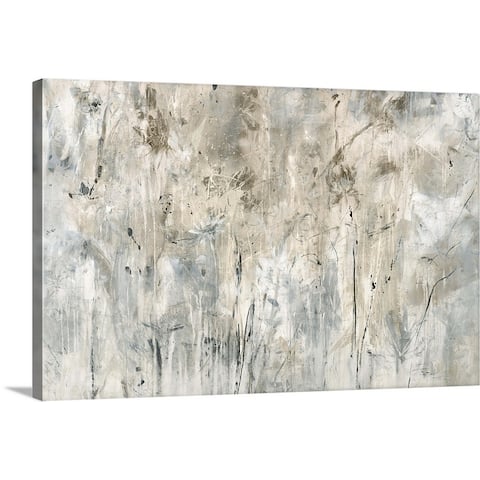 GreatBIGCanvas "Subtle Frosted Floral" Neutral Abstract Canvas Wall Art