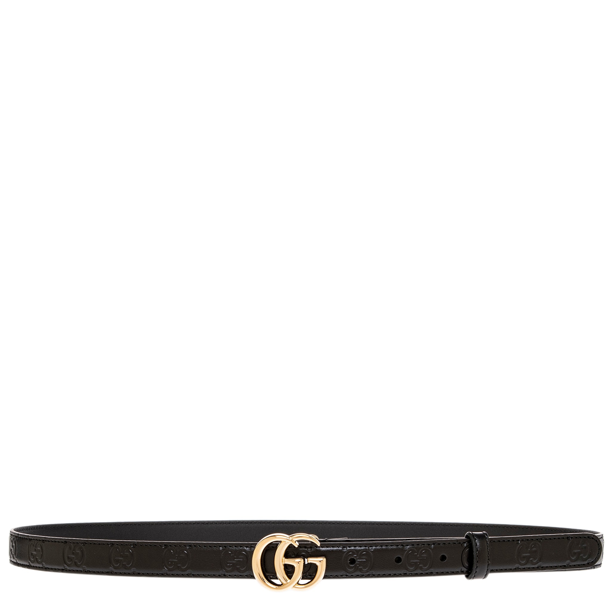 Gucci Patent Leather GG Marmont Thin Belt 0.5