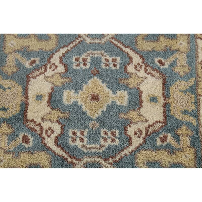 Transitional Oushak Indian Runner Rug Handmade Wool Carpet - 2'6"x 9'11"