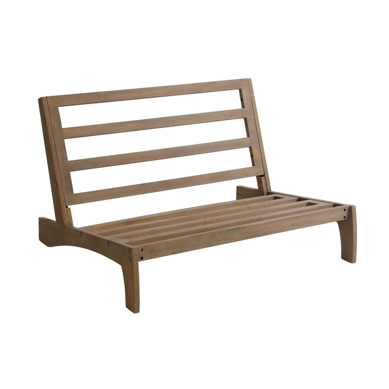 Teak Outdoor Armless Lounge Chair Set Loveseat with Cushions
