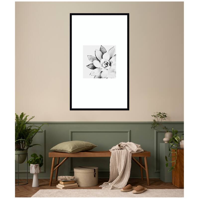 Kate and Laurel Modern Succulent by Tai Prints Framed Wall Art Print
