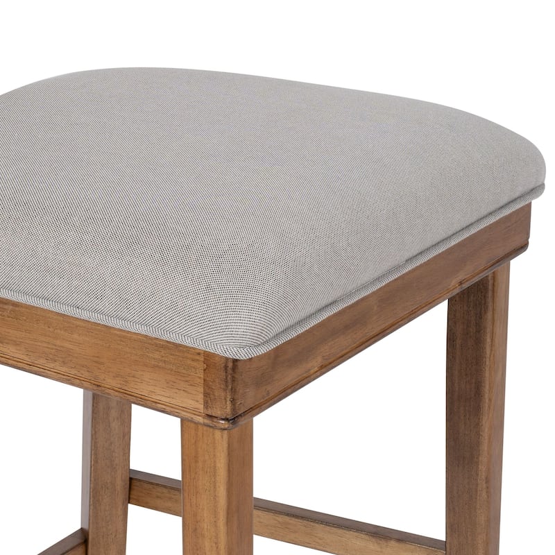 Theodora T- Back Bar Stool with Wood Seat Frame and Cushion