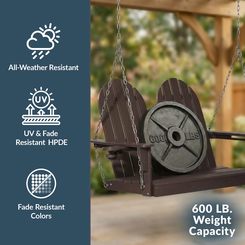 Hanniford Poly Adirondack 50 Inch Porch Swing