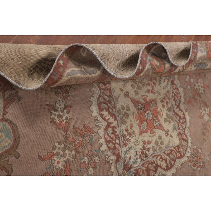 Tabriz Persian Vintage Area Rug Handmade Floral Wool Carpet - 6'4" x 9'11"