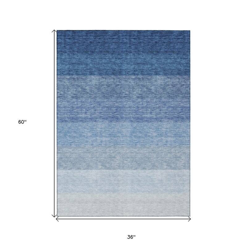 HomeRoots Ombre Transitional Rectangle Outdoor Rug