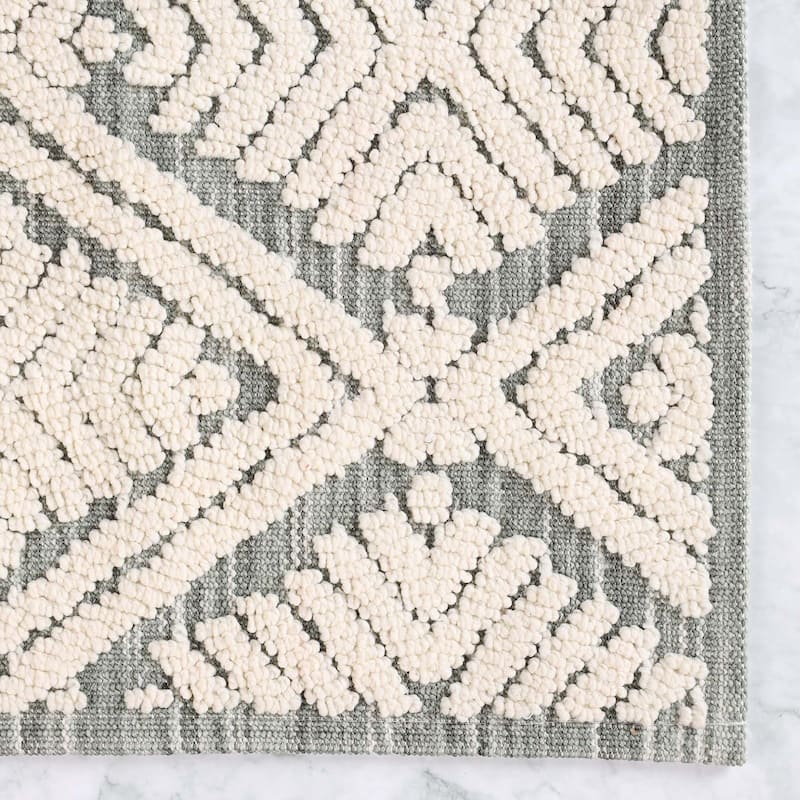 Superior Ceton Geometric Washable Bath Rug, Set of 2