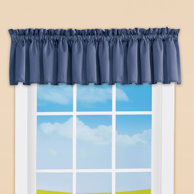 Madison Room-Darkening Solid Color Window Valance - 54" x 18"