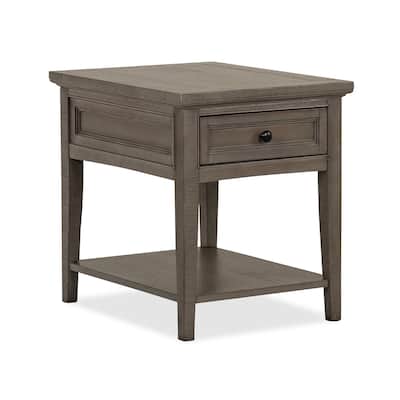 Magnussen Home Paxton Place Dovetail Grey Rectangular End Table - 20''W x 26''D x 24''H
