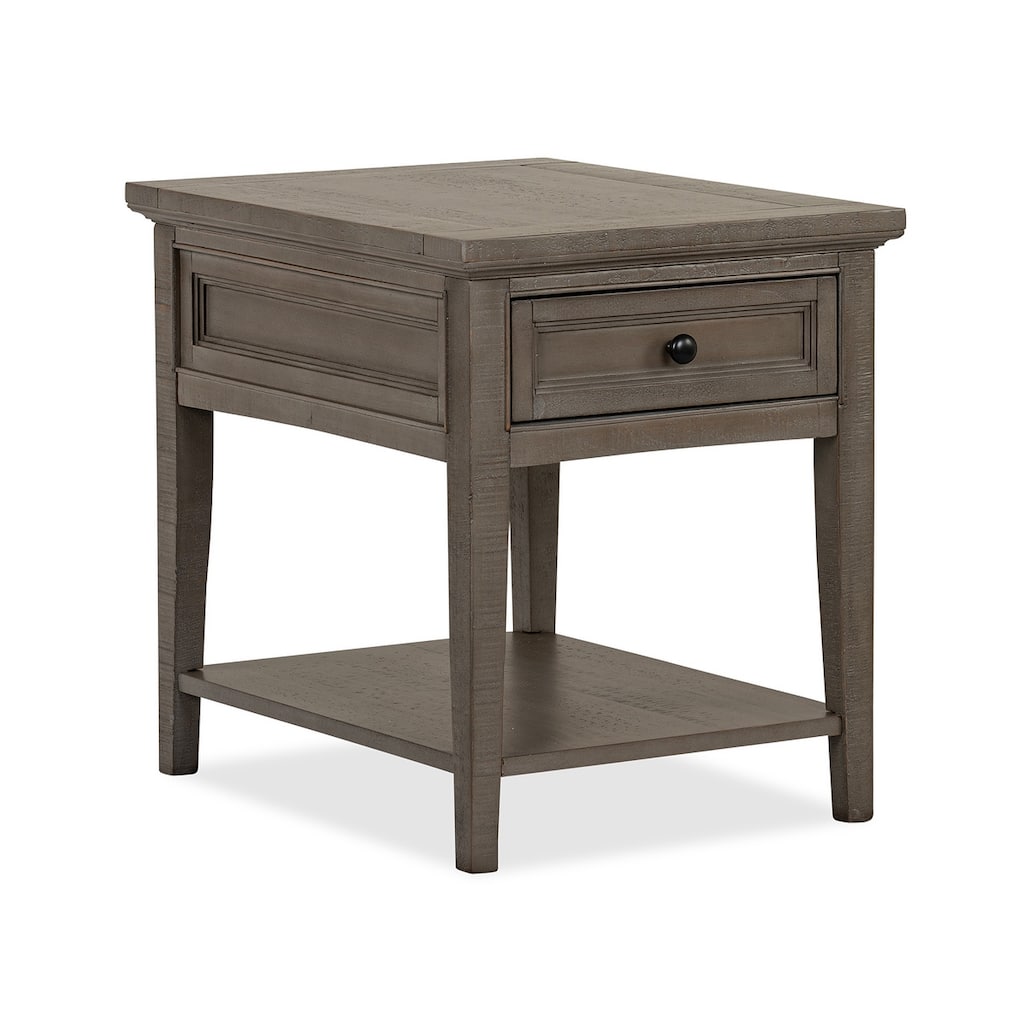 Magnussen Home Paxton Place Dovetail Grey Rectangular End Table - 20''W x 26''D x 24''H