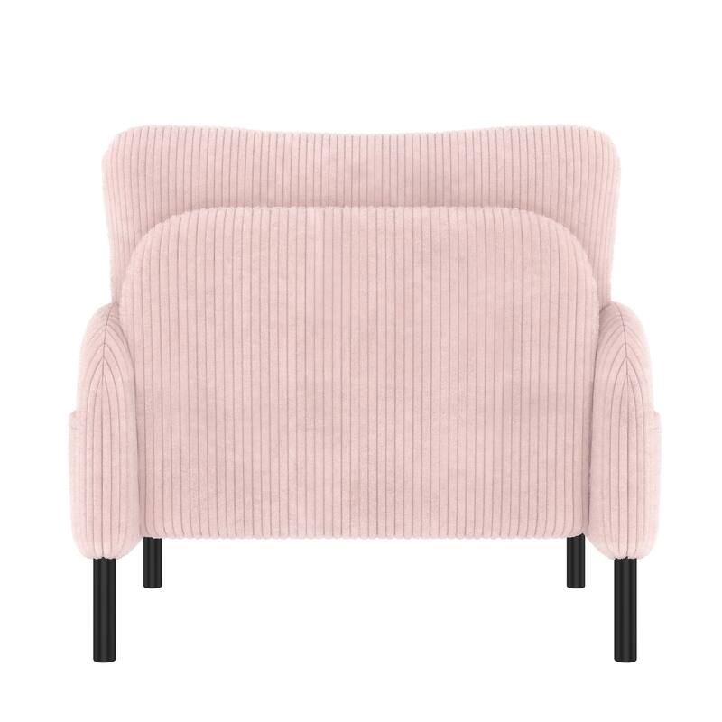 Corduroy Fabric, Comfortable Monochrome Single Person Wide Seat Chair, Suitable For Living Rooms And Bedrooms