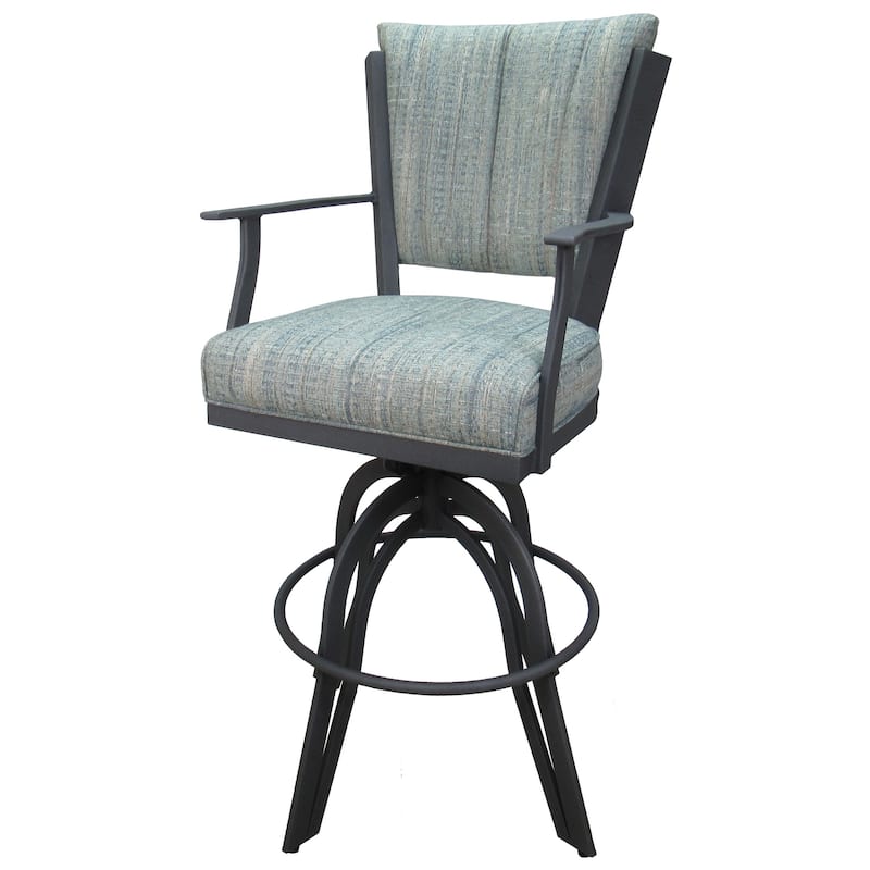 Montana Blue Swivel Tilt Metal 30" or Counter 26" Bar Stool - Grey - Counter Height