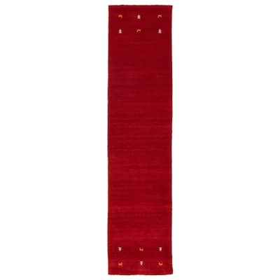 Kashkuli Gabbeh Red Rug 2'7" x 11'4" - 2'7 x 11'4