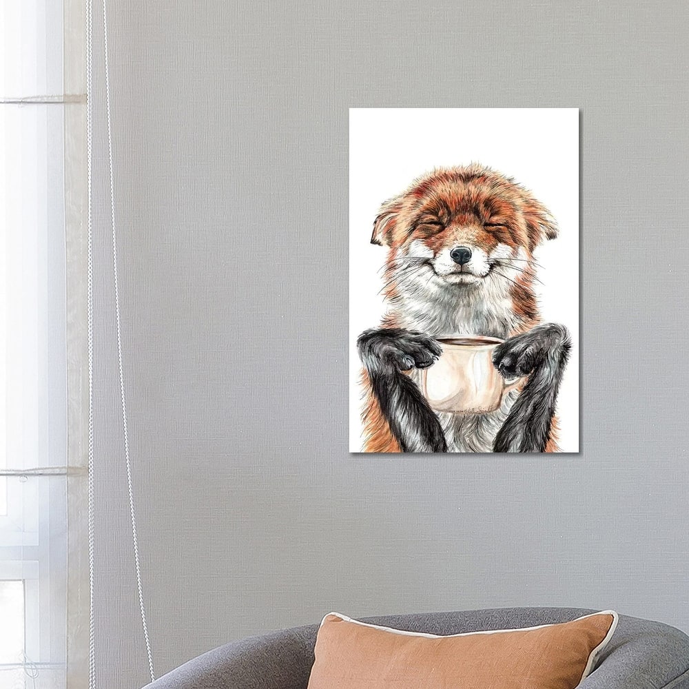 iCanvas "Morning Fox" by Holly Simental Canvas Print