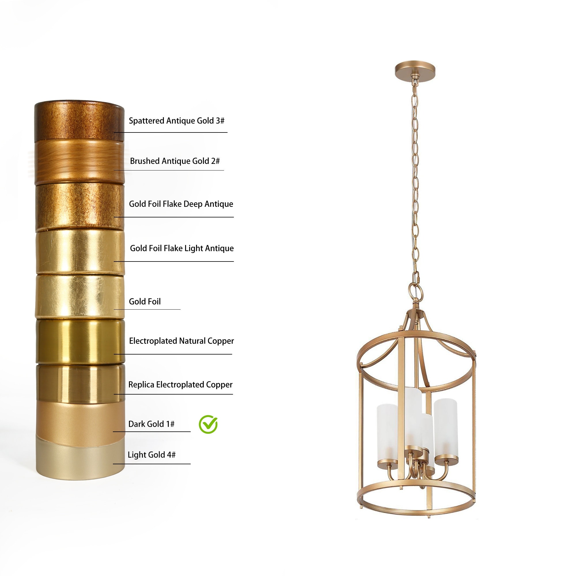 Brushed gold lantern pendant light 2025
