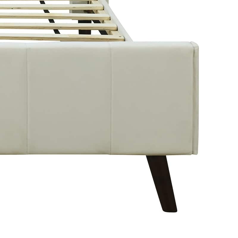 Classic Velvet Upholstered Platform Bed with Centre Support Legs