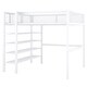 preview thumbnail 54 of 57, Full Size Metal Loft Bed with 4-Tier Shelves and Storage for Home