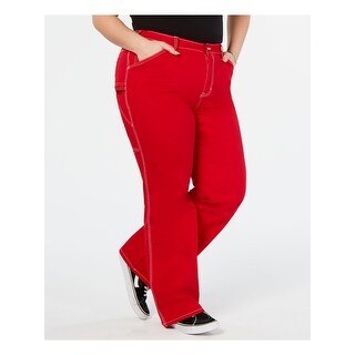 womens red dickies pants