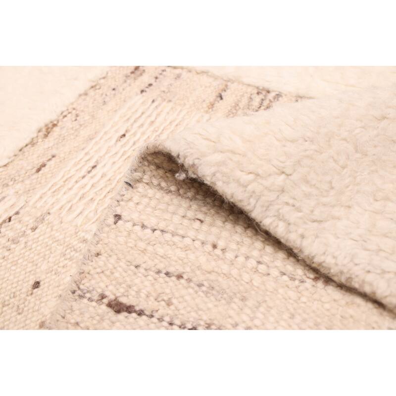 ECARPETGALLERY Hand-knotted Looma Cream Wool Rug - 9'3 x 12'2