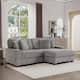 118.4"W Plush Modular Sectional Sofa with Pillows