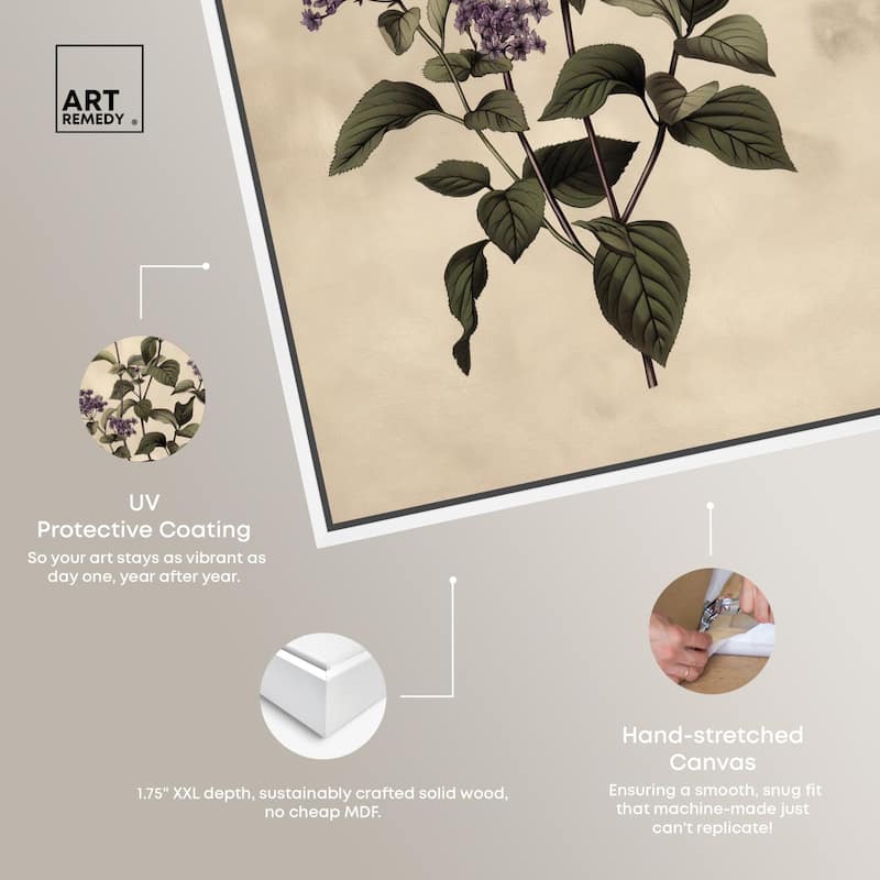 Purple Hydrangea Canvas by Art Remedy