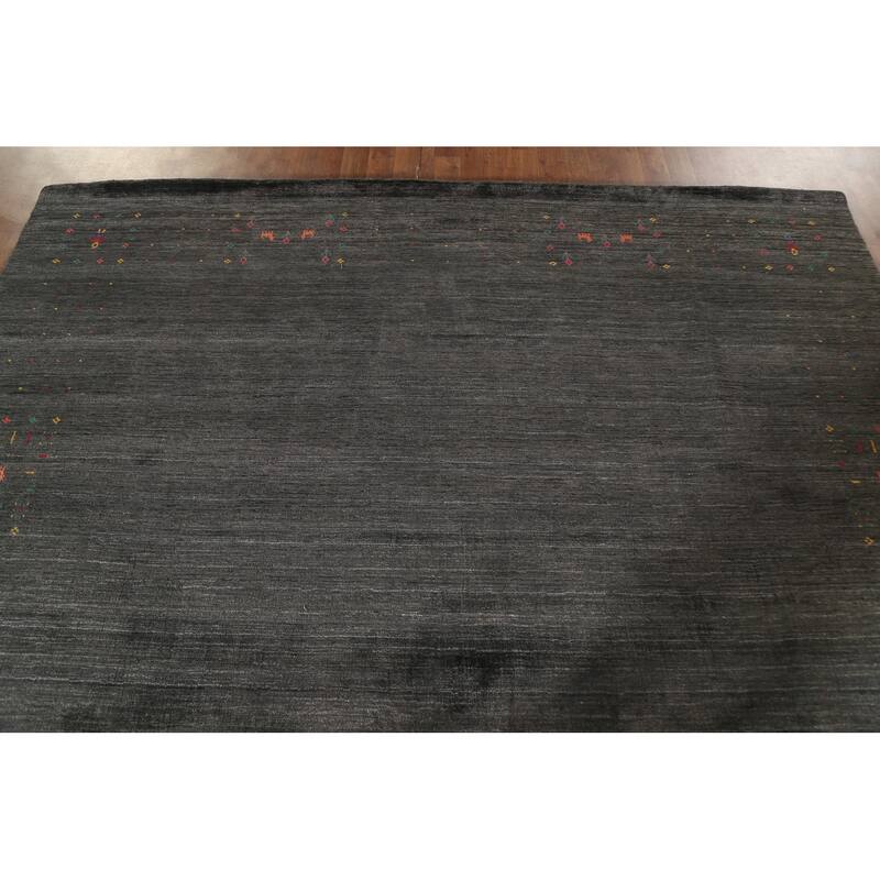 Gabbeh Area Rug Handmade Tribal Wool Carpet - 8'2" x 9'9"
