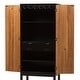 preview thumbnail 6 of 9, Mid-Century Two-Tone Wine Cabinet by Baxton Studio