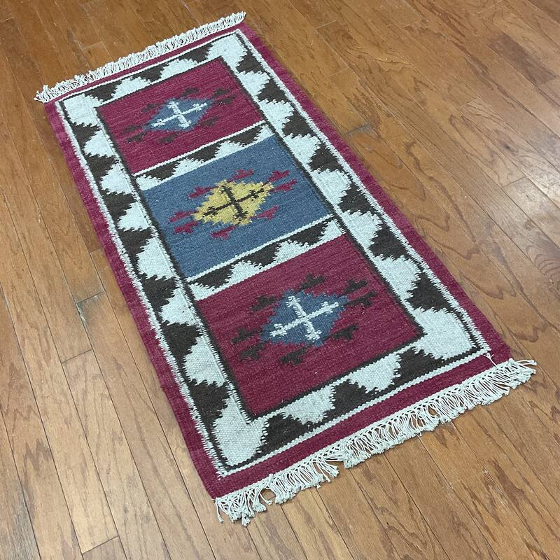 HERAT ORIENTAL Handmade Wool Kilim - 2'4" x 4'7"