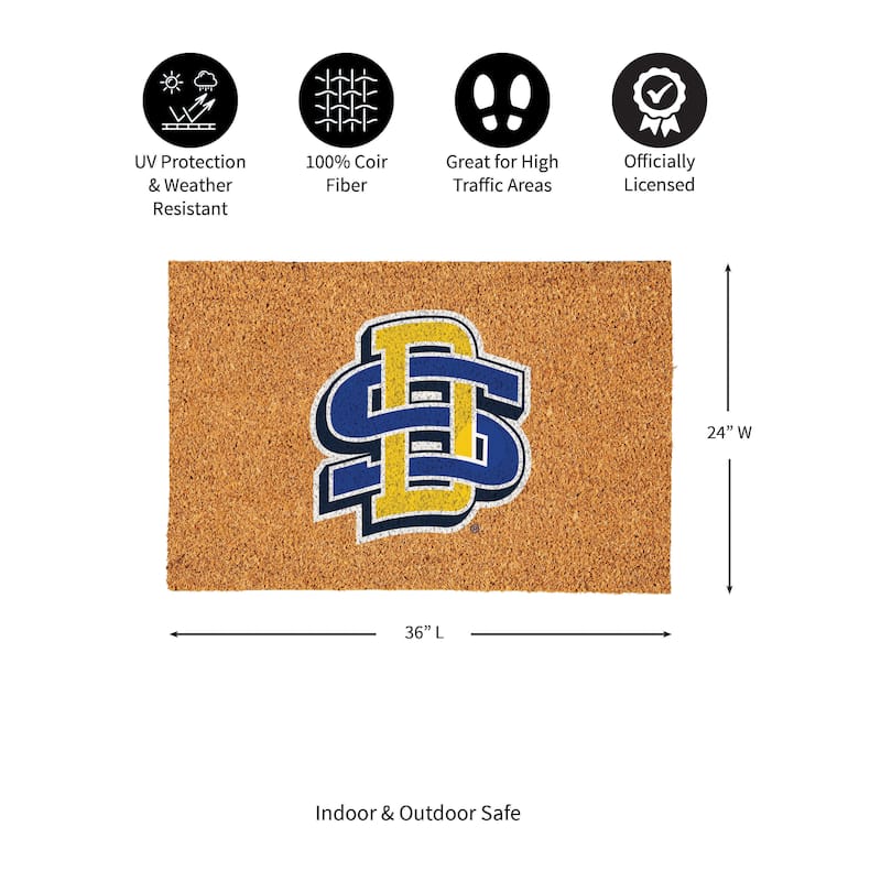 South Dakota State University Full Color Indoor/Outdoor Coir Mat