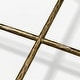 preview thumbnail 11 of 16, 247 Shop At Home Lalia Modern Hammered Metal 2-Piece X-Brace End Table Set