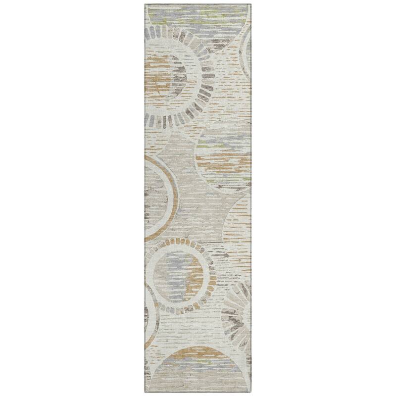 Machine Washable Indoor/ Outdoor Modern Grover Chantille Rug