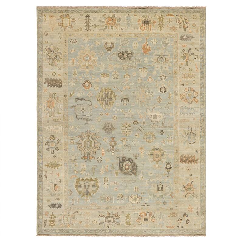 Karastan Palencia Ornamental Wool Area Rug - 6' x 9' - Blue - Rectangle