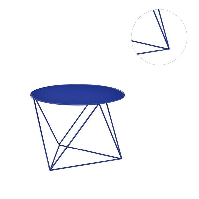 Round Table Accent Table in Metal Base