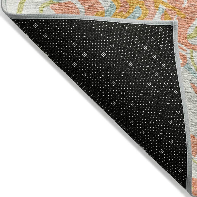 Machine Washable Indoor/ Outdoor Abstract Flow Chantille Rug