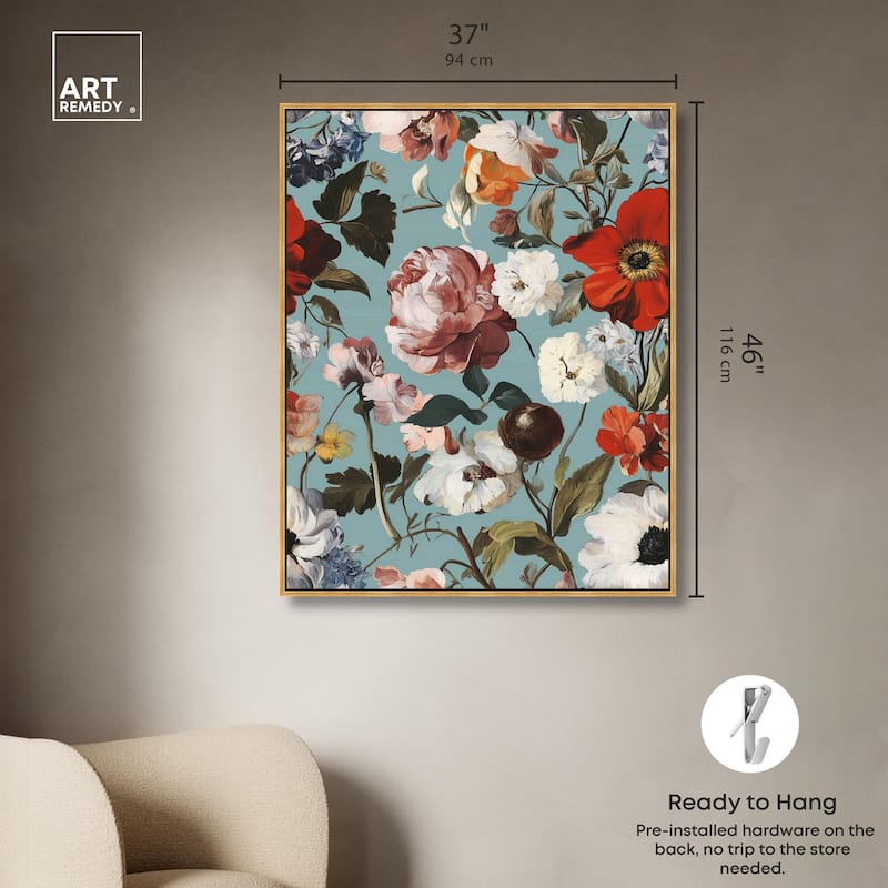 Floral Tapestry I Canvas by Art Remedy