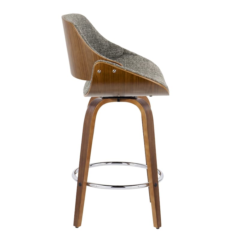 Carson Carrington Svetlana 26" Fixed-Height Counter Stool with Bent Wood Legs (Set of 2)
