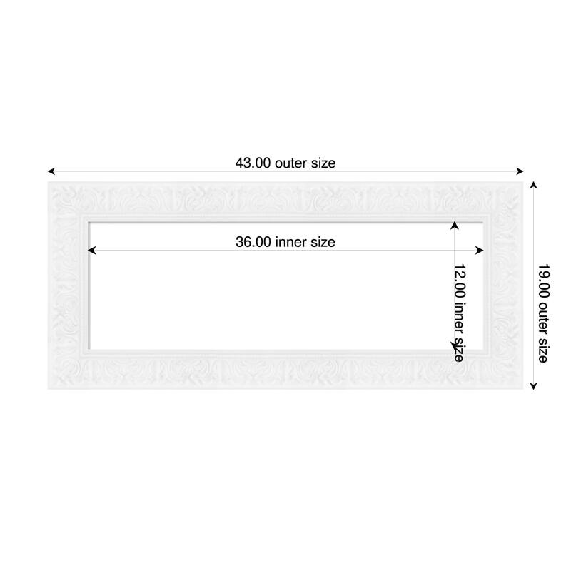 Luxe Framed Dry Erase Magnetic Board - 43 x 19 in - Luxe White