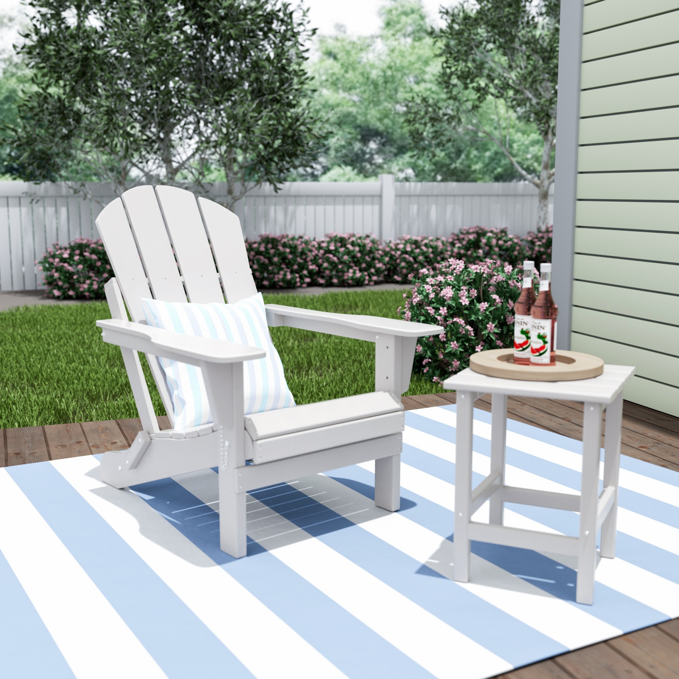 Laguna outdoor poly folding patio adirondack chair hot sale