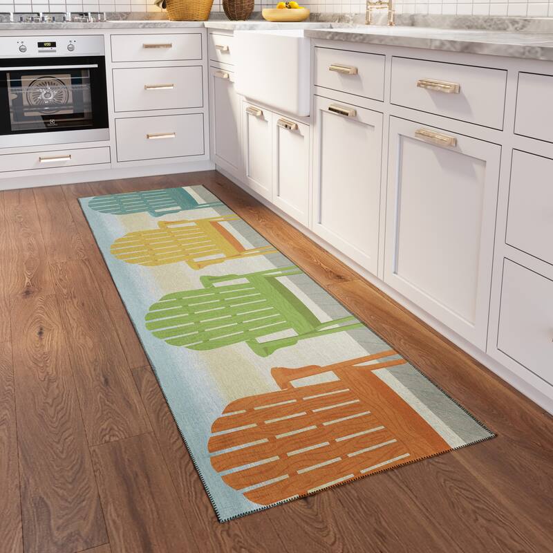 Indoor/Outdoor Harpswell Beach Chairs Washable Rug - 2'3" x 7'6" Runner
