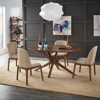 Rondo Walnut 5-pc Dining Set by iNSPIRE Q Modern - Bed Bath & Beyond ...