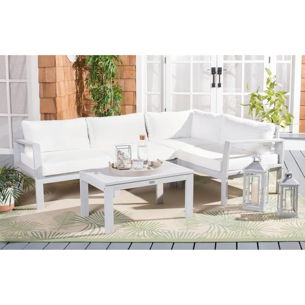 SAFAVIEH Outdoor Carmelina Outdoor Set - 28W x 26D x 30H
