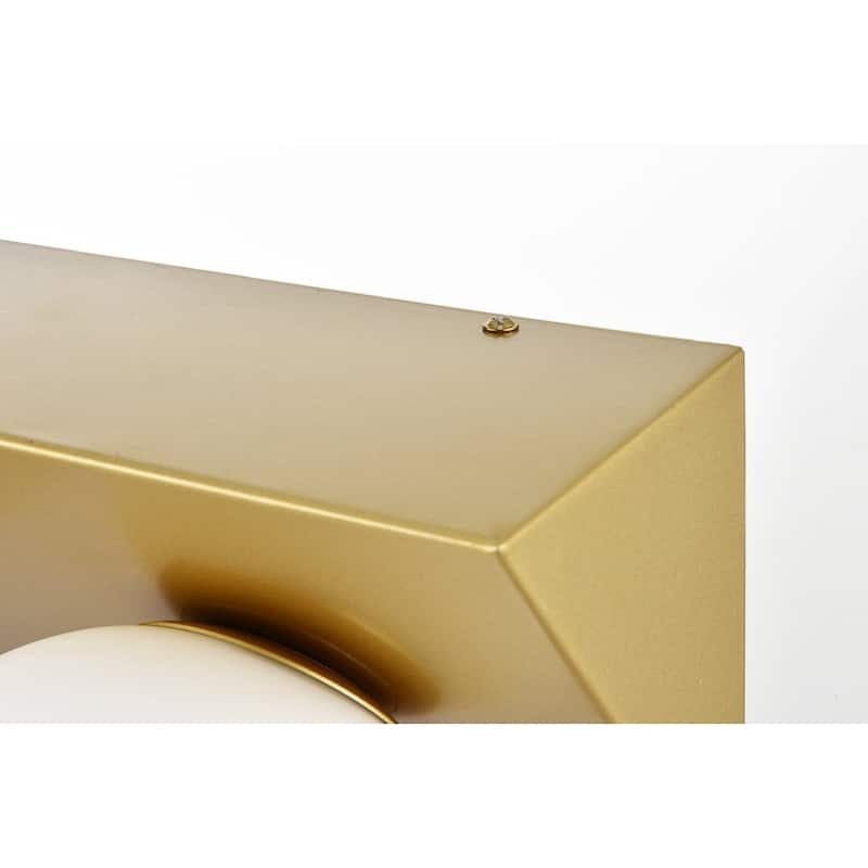 Jinzo 1 Light Black and Frosted White Bath Sconce